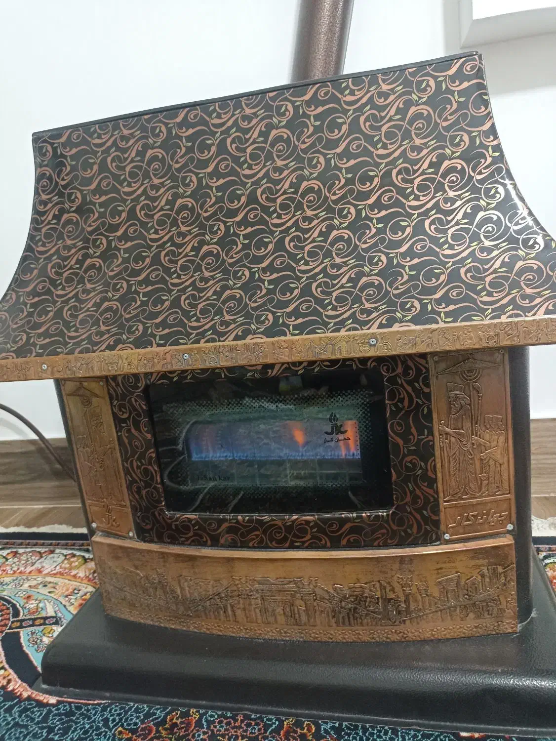 بخاری طرح شومینه سالم مرتب|بخاری، هیتر، شومینه|تایباد, |دیوار