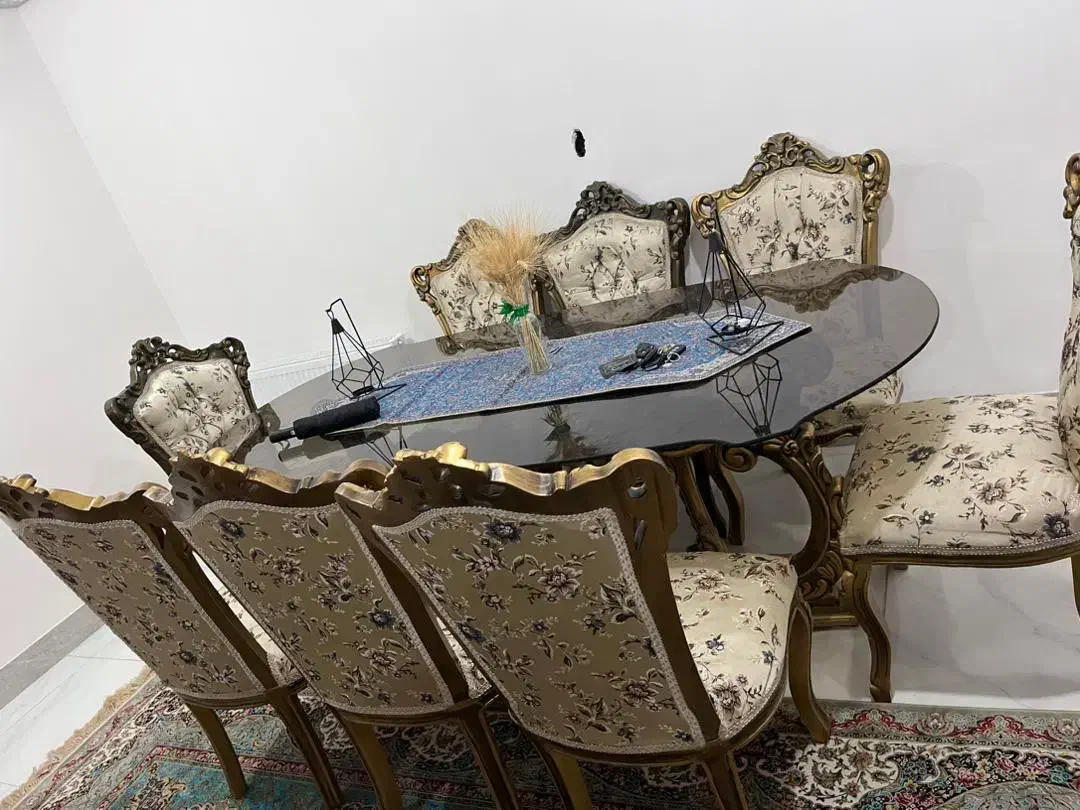 مبل سلطنتی با ناهارخوری چوب راش|مبلمان خانگی و میز عسلی|مینودشت, |دیوار