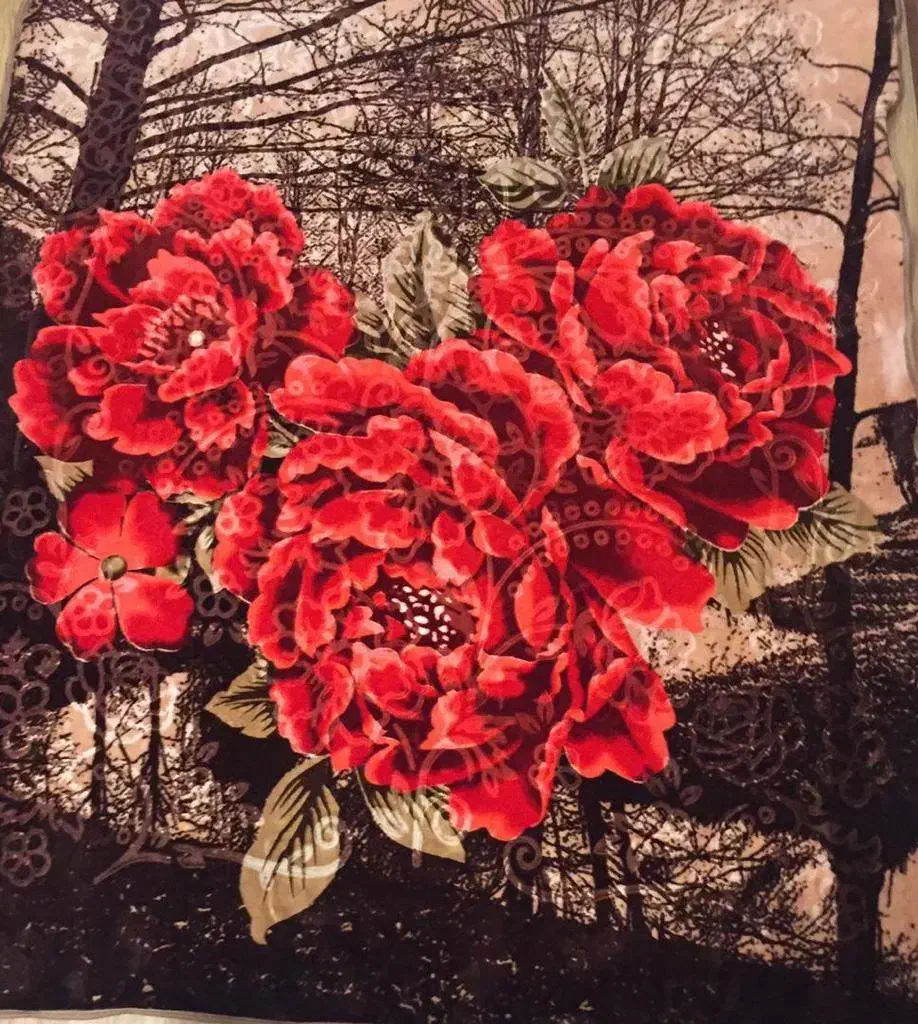 پتو ضخیم با ایراد مهندسی مدل گلبافتی|رختخواب، بالش، پتو|بومهن, |دیوار