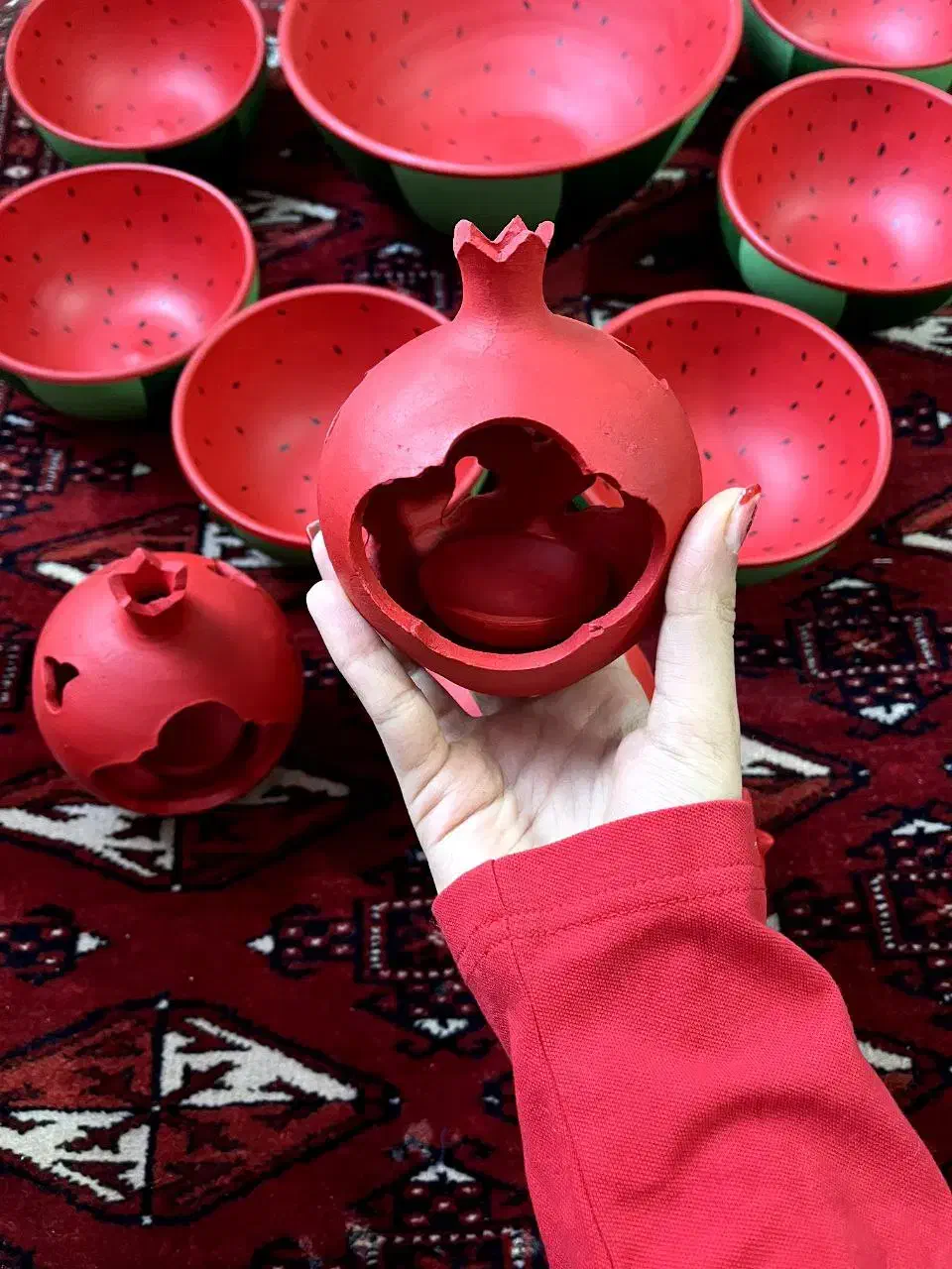 انار شب یلدا دکوری ست ظرف یلدا|صنایع دستی و سایر لوازم تزئینی|تهران, امامت|دیوار