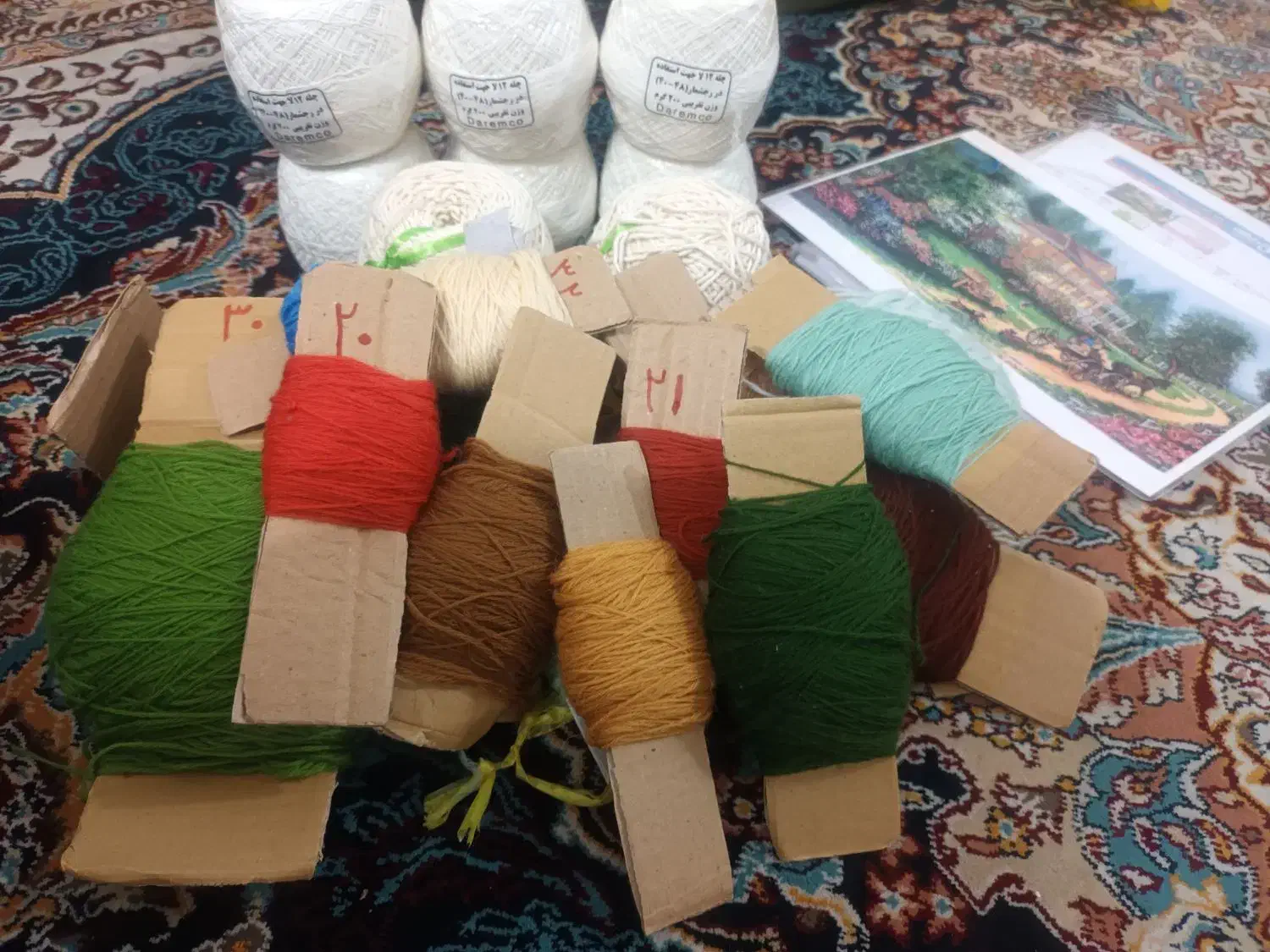 نخ ونقشه تابلوفرش|تابلو فرش|دزفول, |دیوار