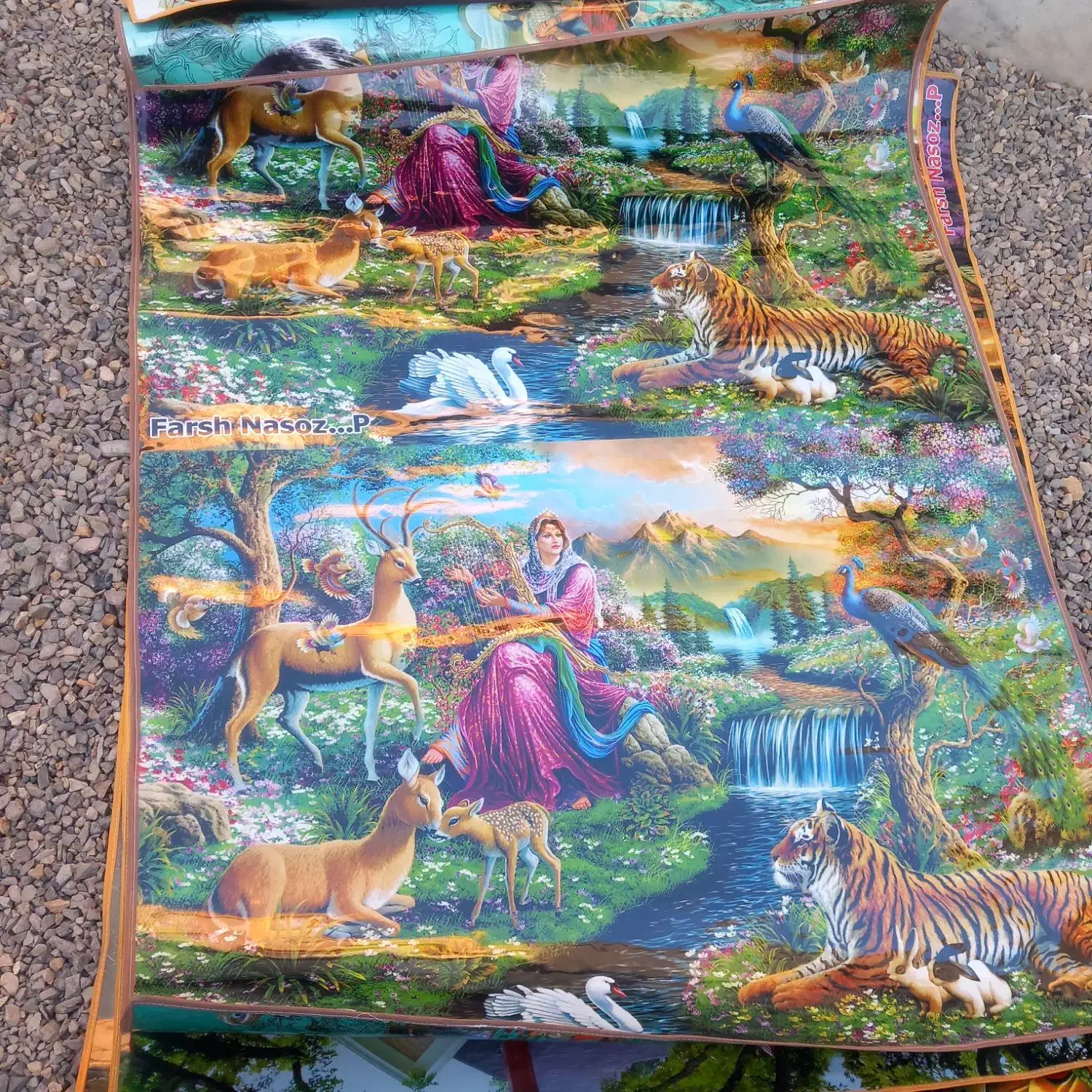 سفره آلومینیومی نسوز مناسب زیرقلیون منقل سفره کودک|سفره، حوله، دستمال آشپزخانه|گناباد, |دیوار