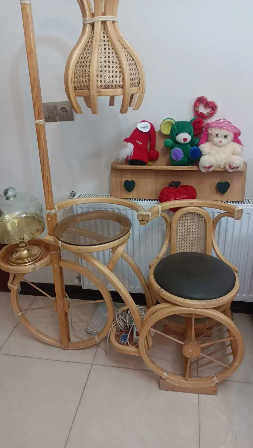 میز تلفن حصیری|صنایع دستی و سایر لوازم تزئینی|اصفهان, اشکاوند|دیوار