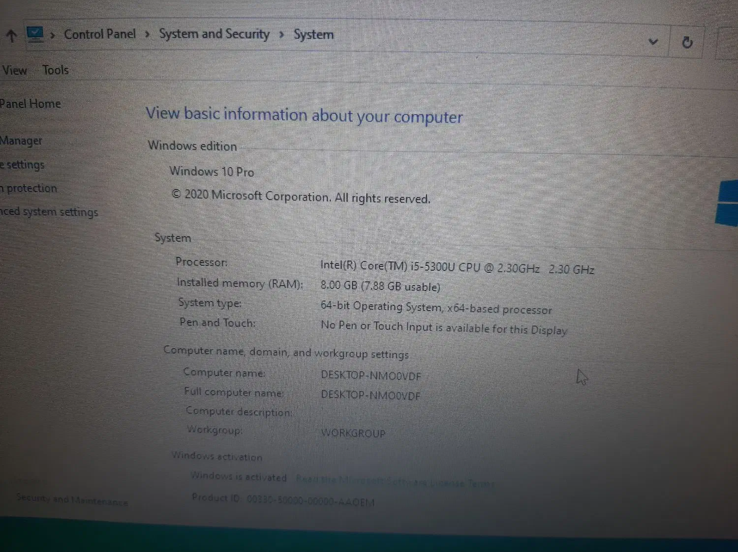 لپ تاپ استوک اچ پی cori5|رایانه همراه|درگهان, |دیوار