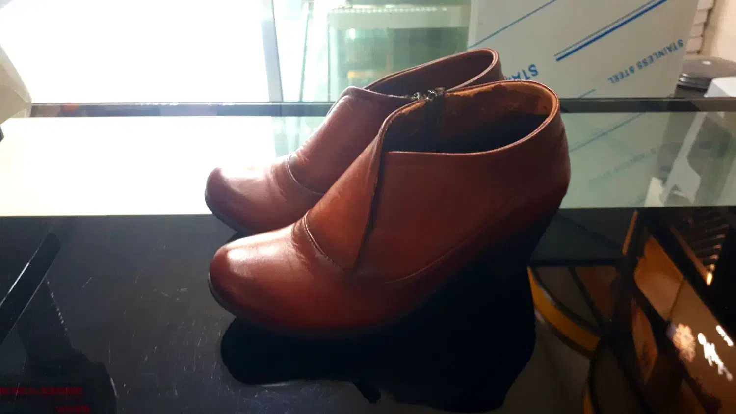 نیم بوت چرم|کیف، کفش، کمربند|کرمانشاه, |دیوار