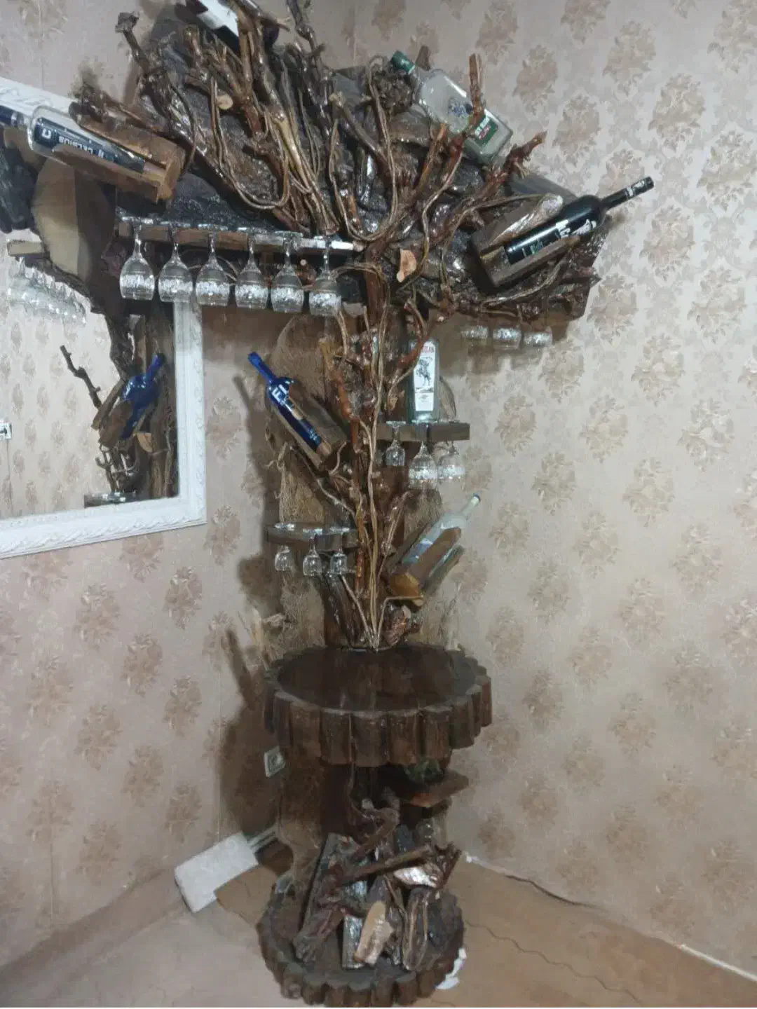 بار چوبی و تزیینی|بوفه، ویترین، کنسول|رباطکریم, رباطکریم|دیوار