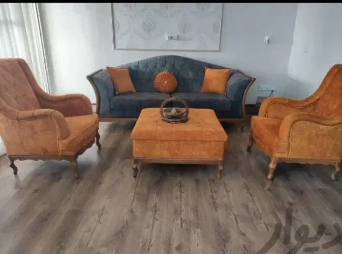 مبلمان ده نفره نو|مبلمان خانگی و میز عسلی|سیرجان, |دیوار