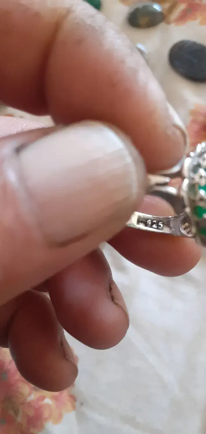 انگشتر نقره ۹۲۵ سنگ عقیق معدنی اصل خوش رنگ|جواهرات|شهرکرد, |دیوار