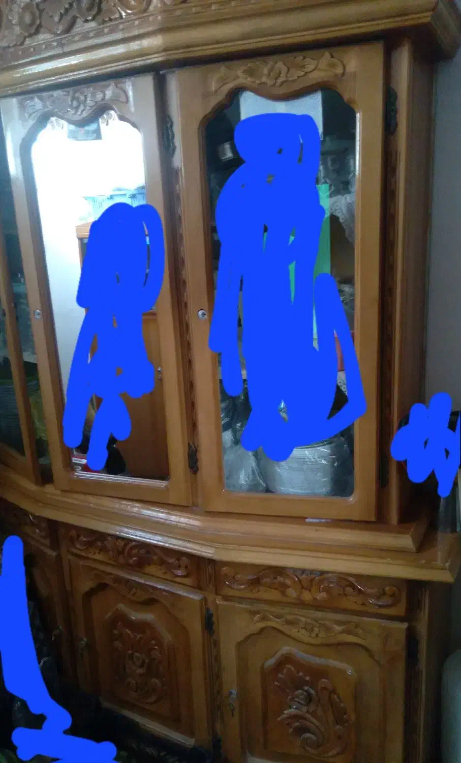 کمد لباسی و ویترین چوبی|مبلمان خانگی و میز عسلی|لنجان, |دیوار