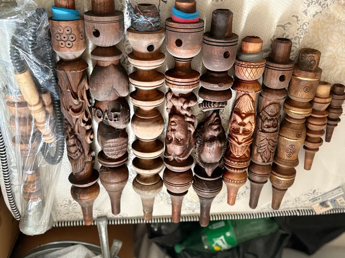 انواع قلیان یا قلیون چوبی و برنجی|کلکسیون و سرگرمی|اراک, |دیوار