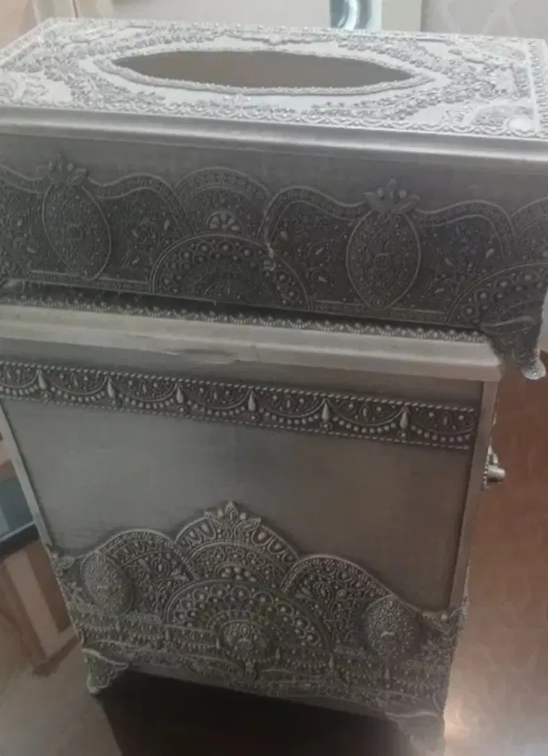 سطل زباله وجای دستمال کاغذی|صنایع دستی و سایر لوازم تزئینی|تهران, شهرک فردوس (حسینی)|دیوار