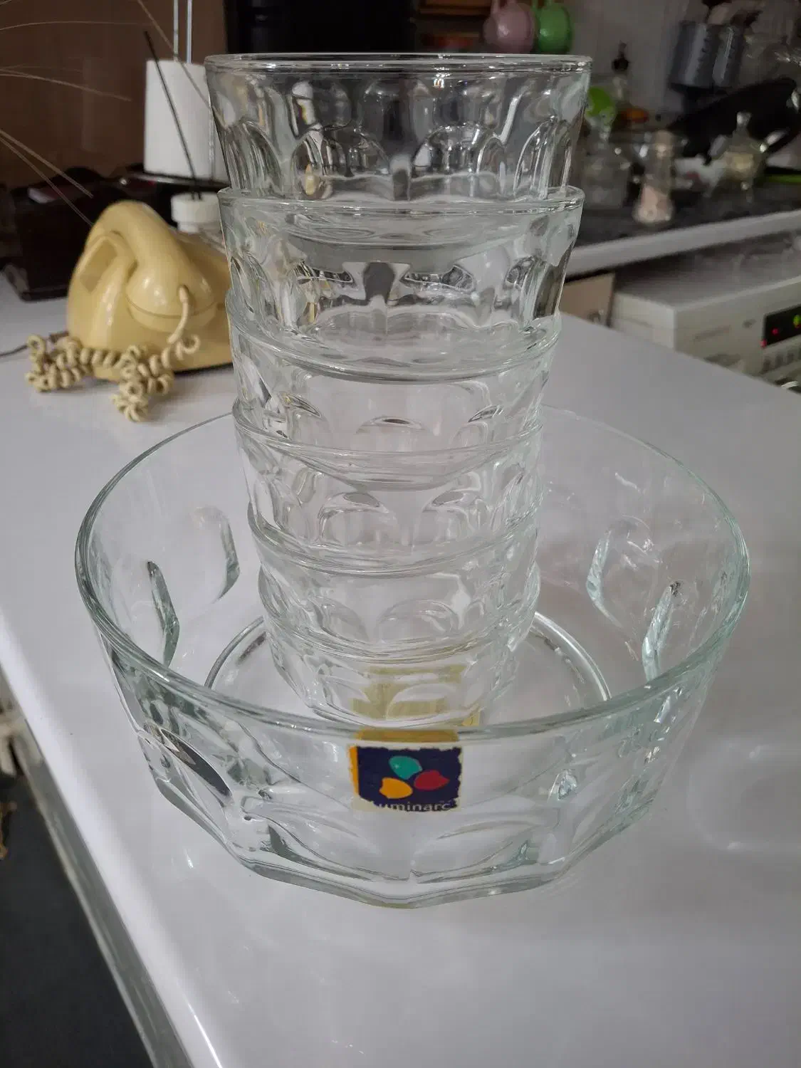 اجیل خوری به همراه 6 تا پیاله اصل فرانسه|ظروف سرو و پذیرایی|گلستان (تهران), |دیوار