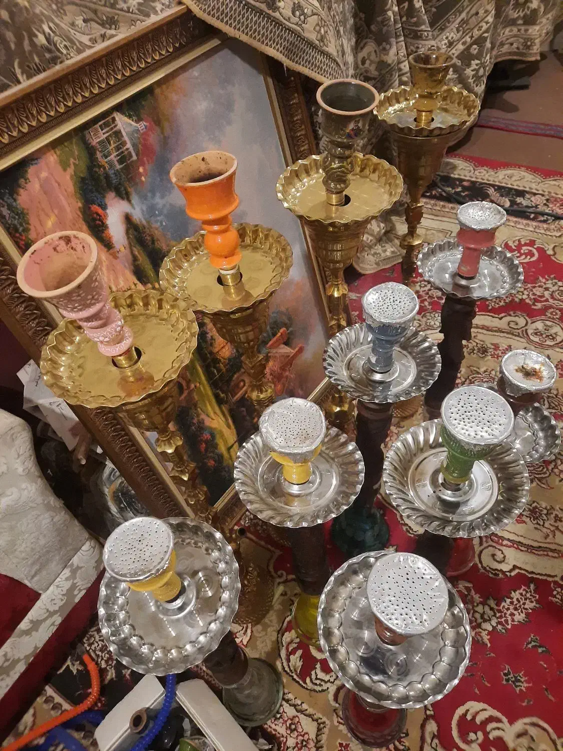 قلیون عربی اصل برنج و  قلیون چوب گردو کافه ای|کلکسیون و سرگرمی|مشهد, شهرک مهرگان|دیوار