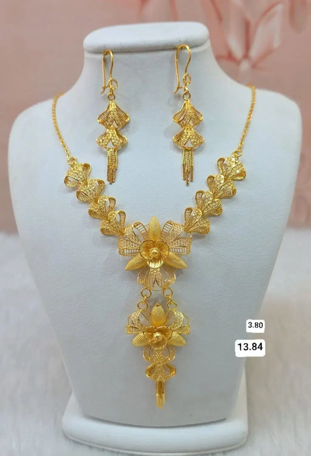 گردنبند نقره آبکاری طلا|جواهرات|شیراز, درکی|دیوار