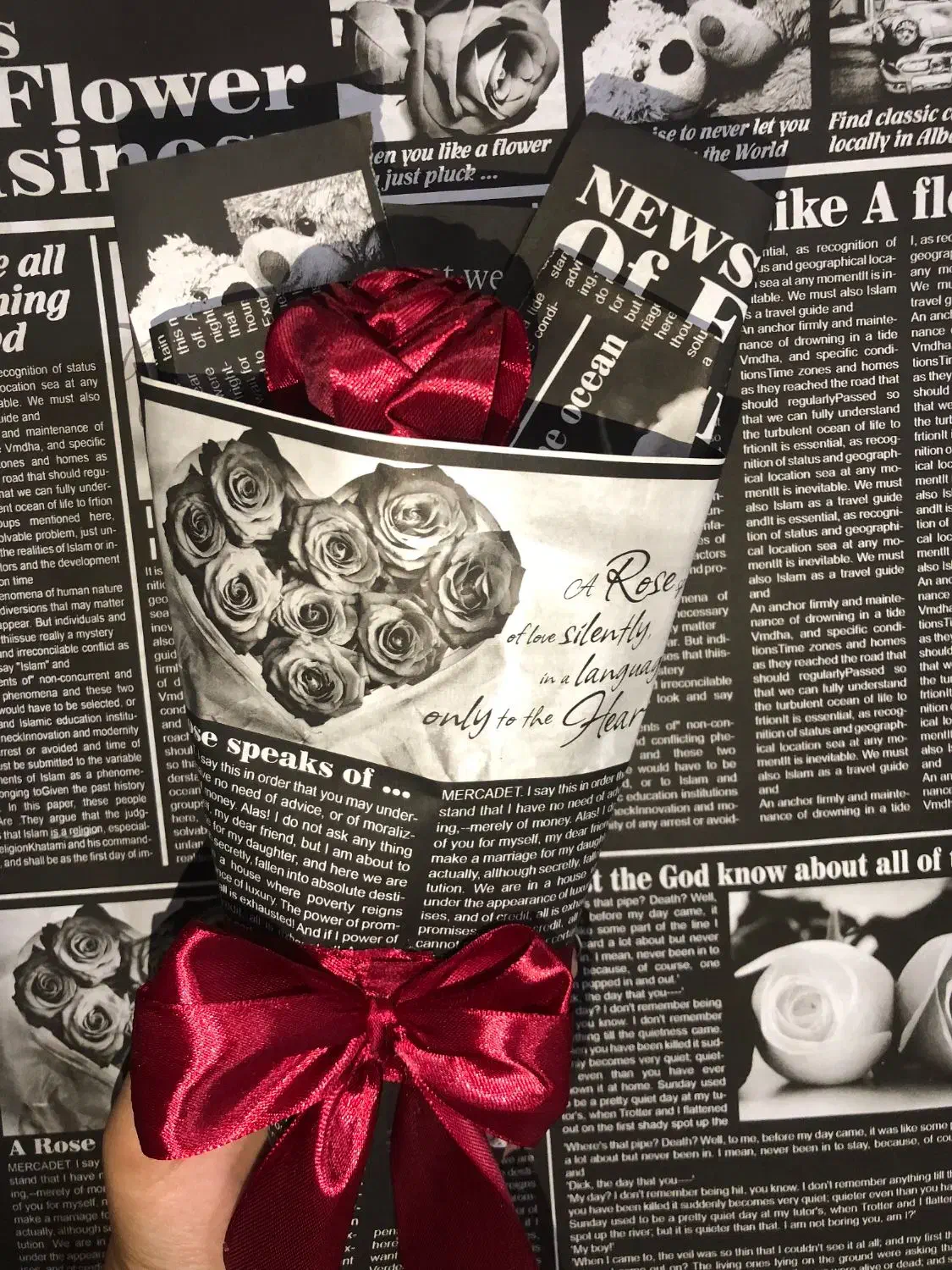 شاخه‌گل‌ربانی|گل مصنوعی|اندیمشک, |دیوار