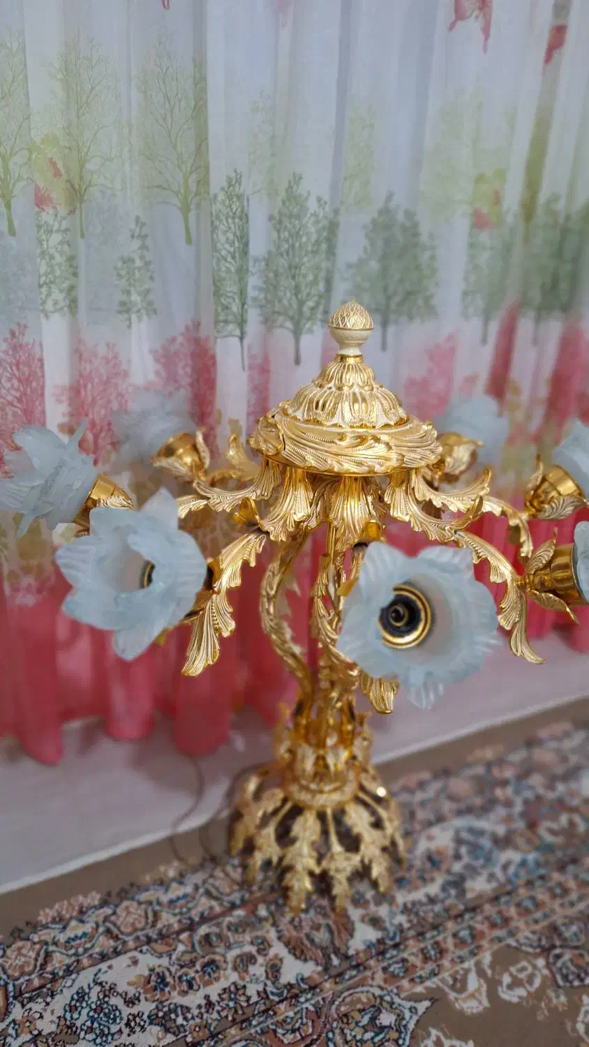 لوستر نقره طلایی|لوستر و چراغ آویز|گلبهار, شهر جدید گلبهار|دیوار