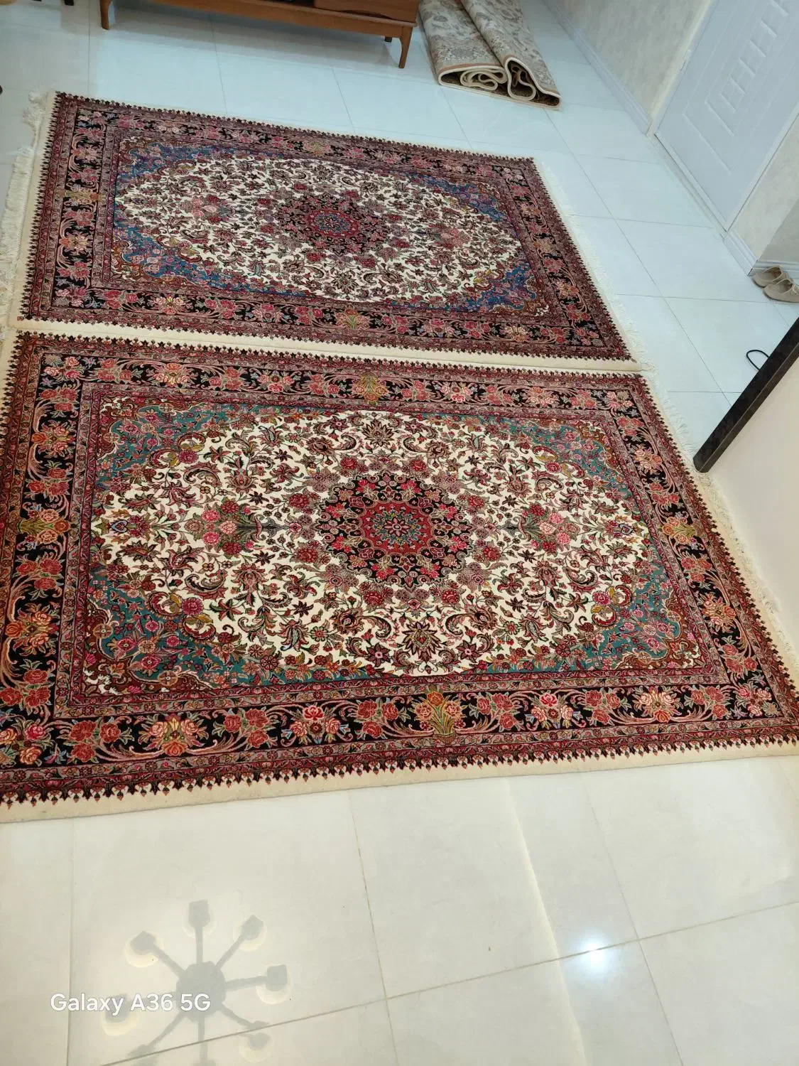 فرش دست باف پشم و ابریشم  افشار|فرش|همدان, |دیوار