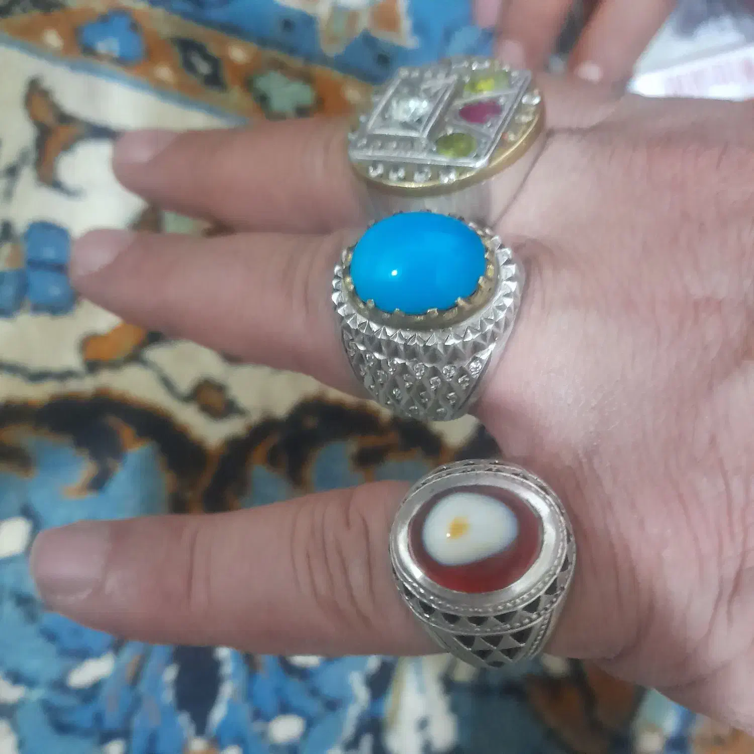 انگشتر نقره|جواهرات|کبودرآهنگ, |دیوار