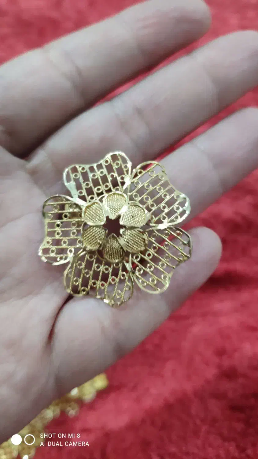 انگشتر گل بزرگ طلا|جواهرات|برازجان, |دیوار