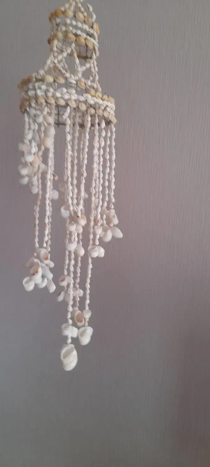 فروش آویز صدف طبیعی کاردست|لوستر و چراغ آویز|رشت, فلسطین|دیوار