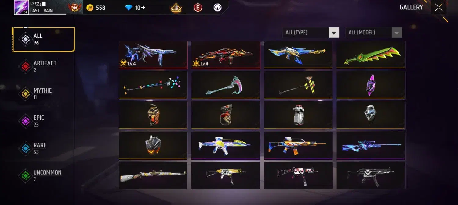 اکانت فول فری فایر گانی خیلی فوله|کنسول، بازی ویدئویی و آنلاین|جیرفت, |دیوار