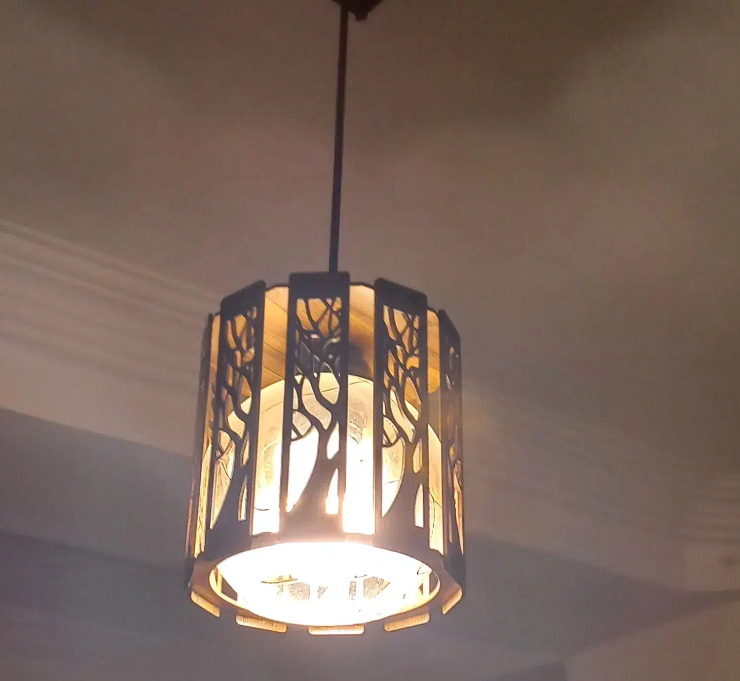 ۴ عدد لوستر چوبی نو بسیار شیک|لوستر و چراغ آویز|گرگان, |دیوار