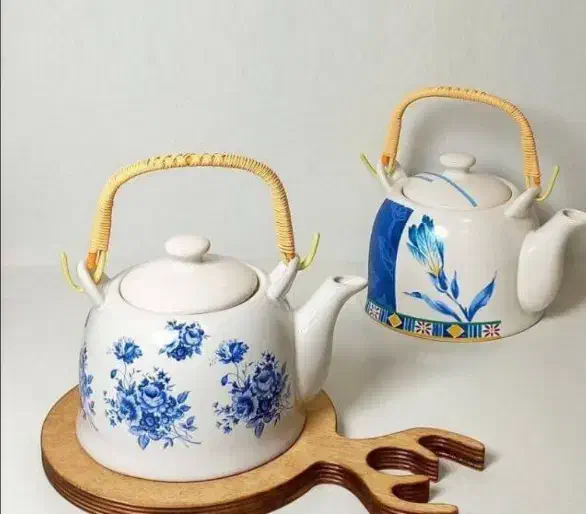 قوری سرامیکی دسته حصیری|قوری، کتری، قهوه‌ساز دستی|ری, شهادت|دیوار