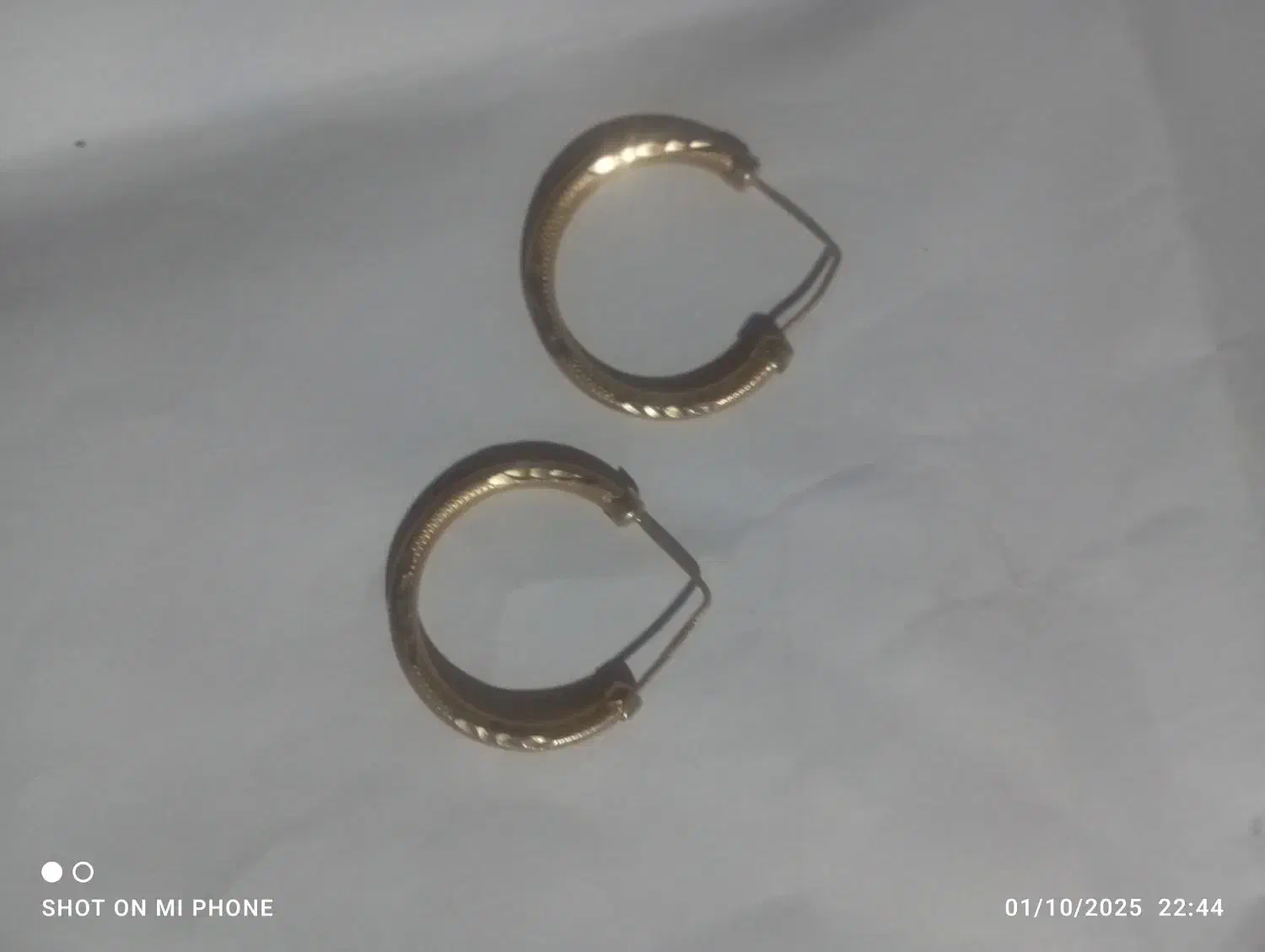 طلاالیزابت گوشواره حلقه ای پلاک چهارقل|جواهرات|یاسوج, |دیوار