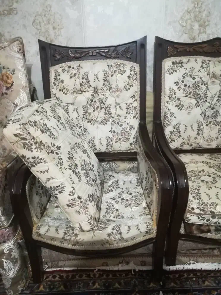 مبل هفت نفره استیل چوبی کنده کاری|مبلمان خانگی و میز عسلی|تهران, آذربایجان|دیوار