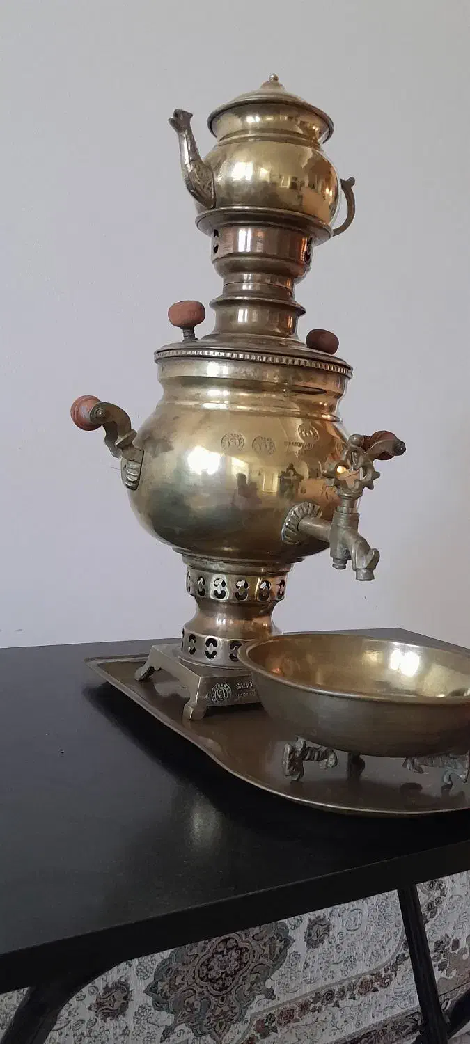 سماور برنجی ذغالی ۴لیتری|سماور، چایساز، قهوهساز|اهواز, بهزاد شهر|دیوار