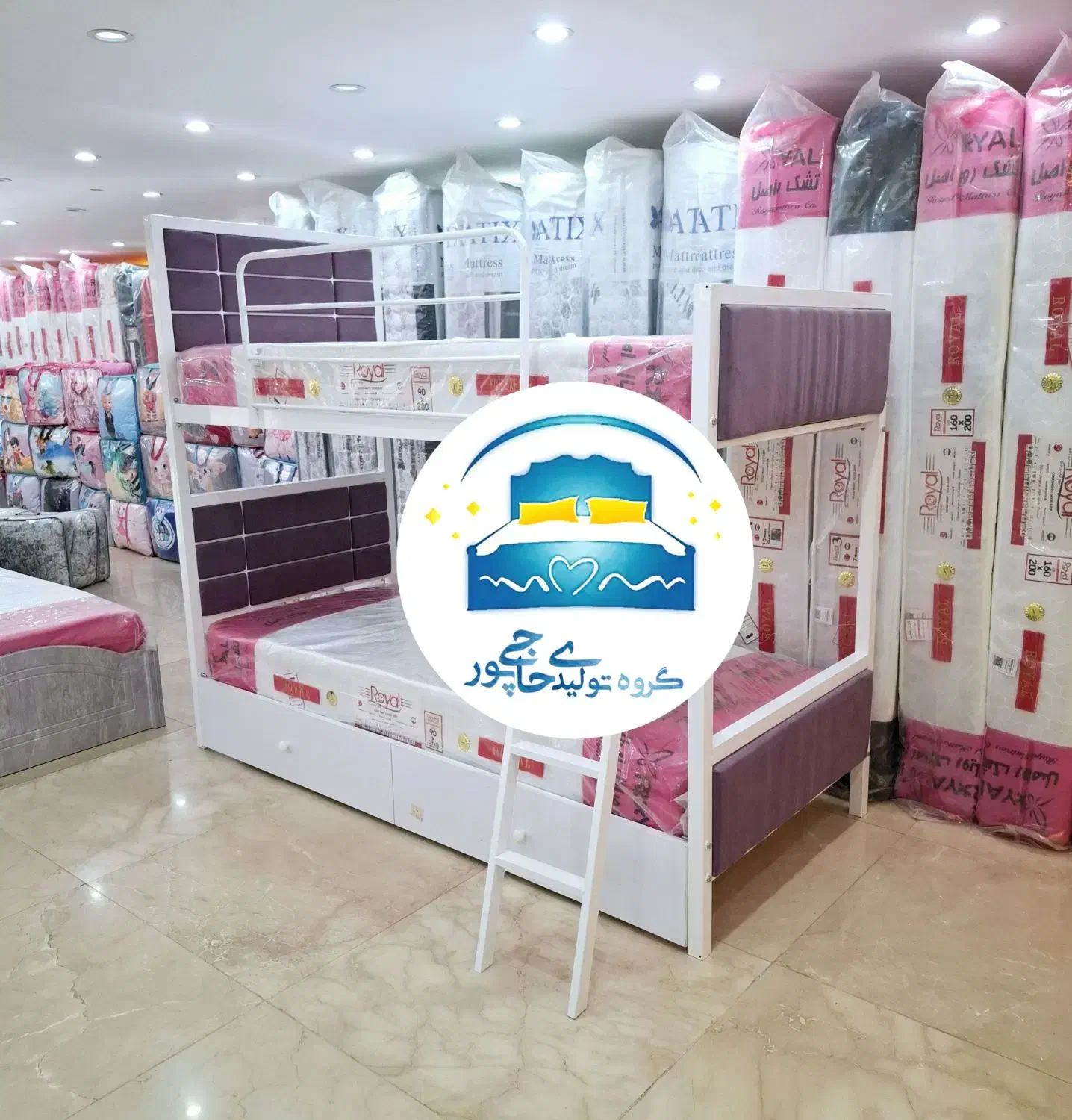 تخت خواب دو طبقه حاجی پور(تختخواب۲دوطبقه)تشک ماریا|تخت و سرویس خواب|مشهد, حسین‌آباد|دیوار