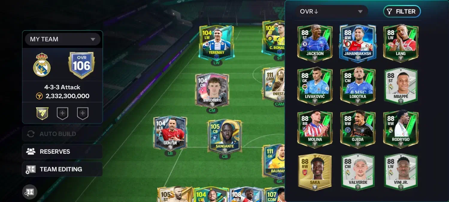 اکانت فیفا موبایل ۱۰۶|کنسول، بازی ویدئویی و آنلاین|بروجرد, |دیوار