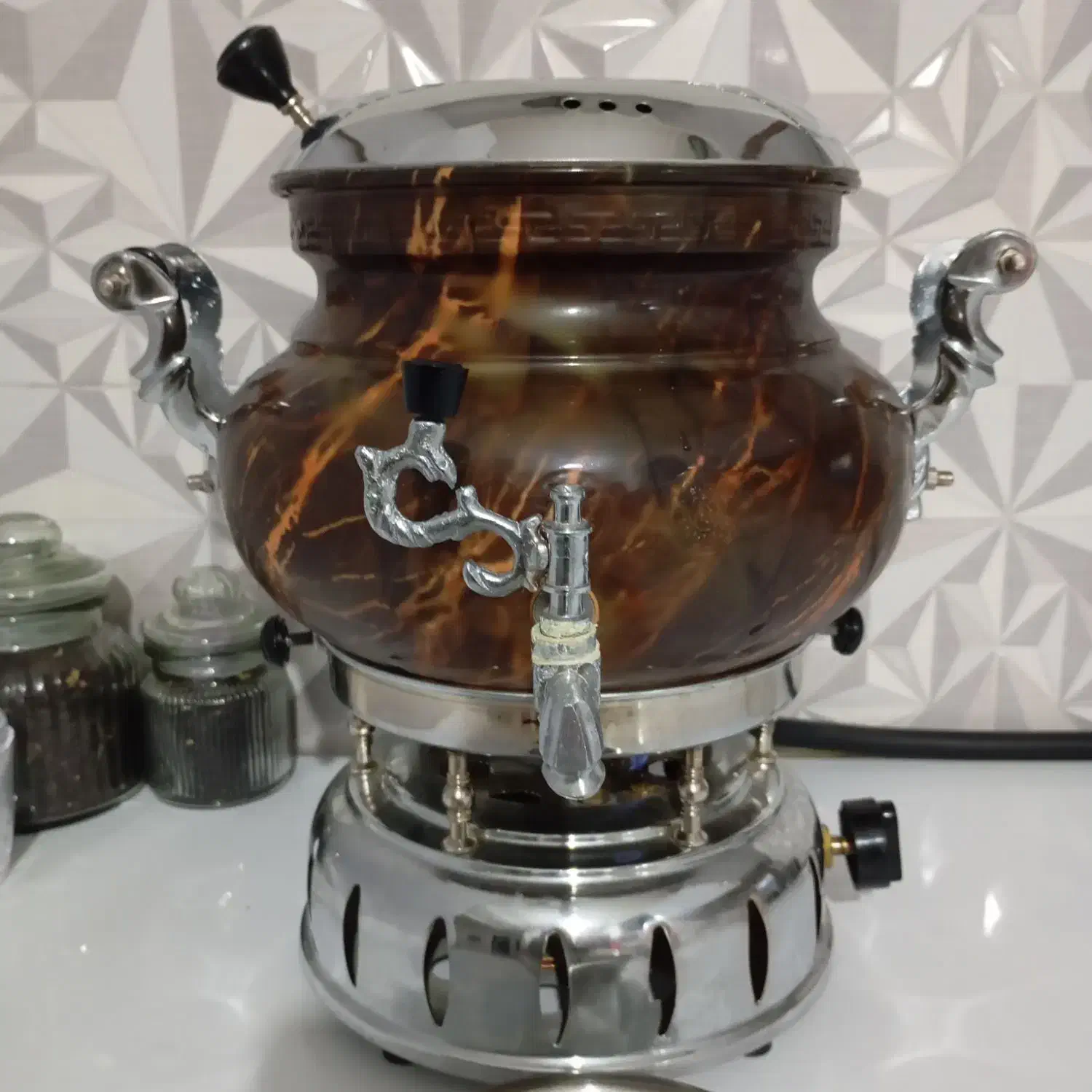 سماور گازی۸لیتر|ظروف سرو و پذیرایی|مهاباد (آذربایجان غربی), |دیوار