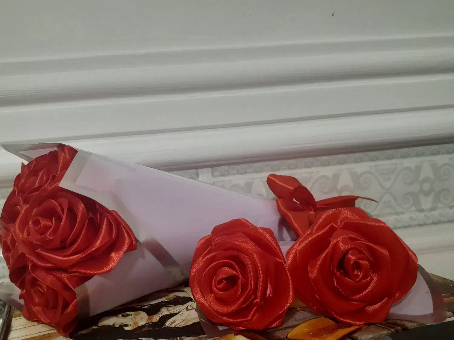 انواع گل های ربانی به صورت تک شاخه،دسته گل و باکس|گل مصنوعی|جیرفت, |دیوار