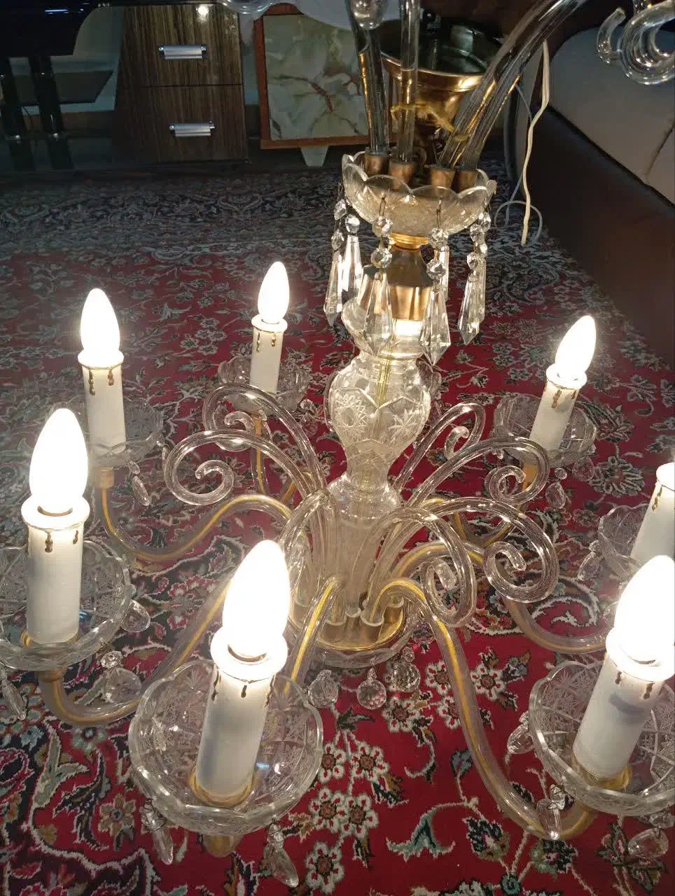 لوستر|لوستر و چراغ آویز|اصفهان, سروستان|دیوار