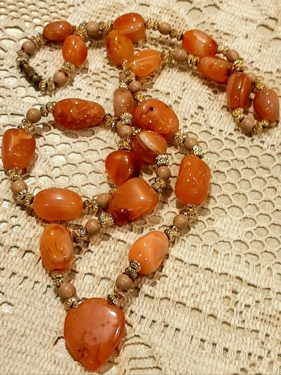 گردنبند سنگ کارنلین قدیمی|جواهرات|تهران, هفت حوض|دیوار