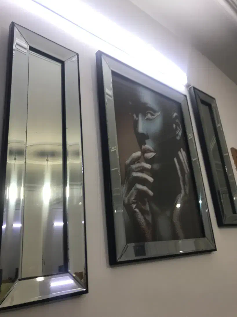 تابلو سه تیکه آیینه کاری|تابلو، نقاشی، عکس|لنگرود, |دیوار