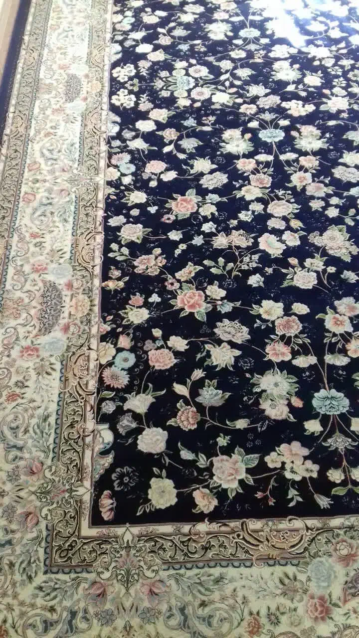 دوعدد فرش ۱۲ متری سورمه ای ۱۲۰۰ شانه|فرش|کرمانشاه, |دیوار