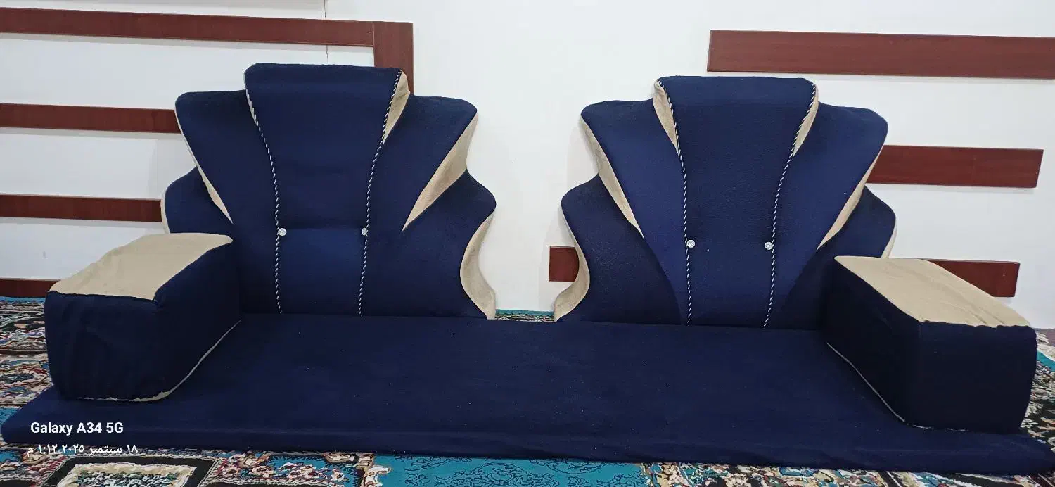 پشتی خلیجی ۱۲نفره درحد نو|مبلمان خانگی و میز عسلی|کارون, |دیوار