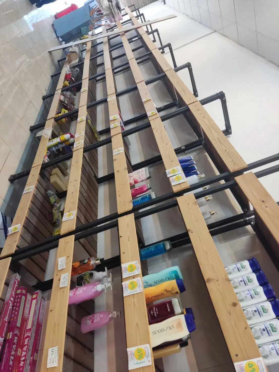 قفسه پروفیل و چوب|کتابخانه، شلف، قفسه‌های دیواری|آمل, |دیوار