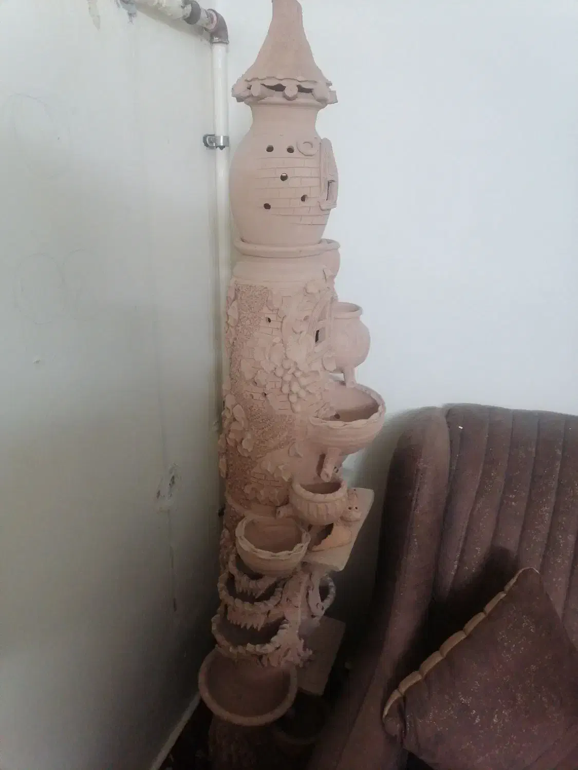 آبنما سفالی|صنایع دستی و سایر لوازم تزئینی|اهواز, زیتون کارگری|دیوار