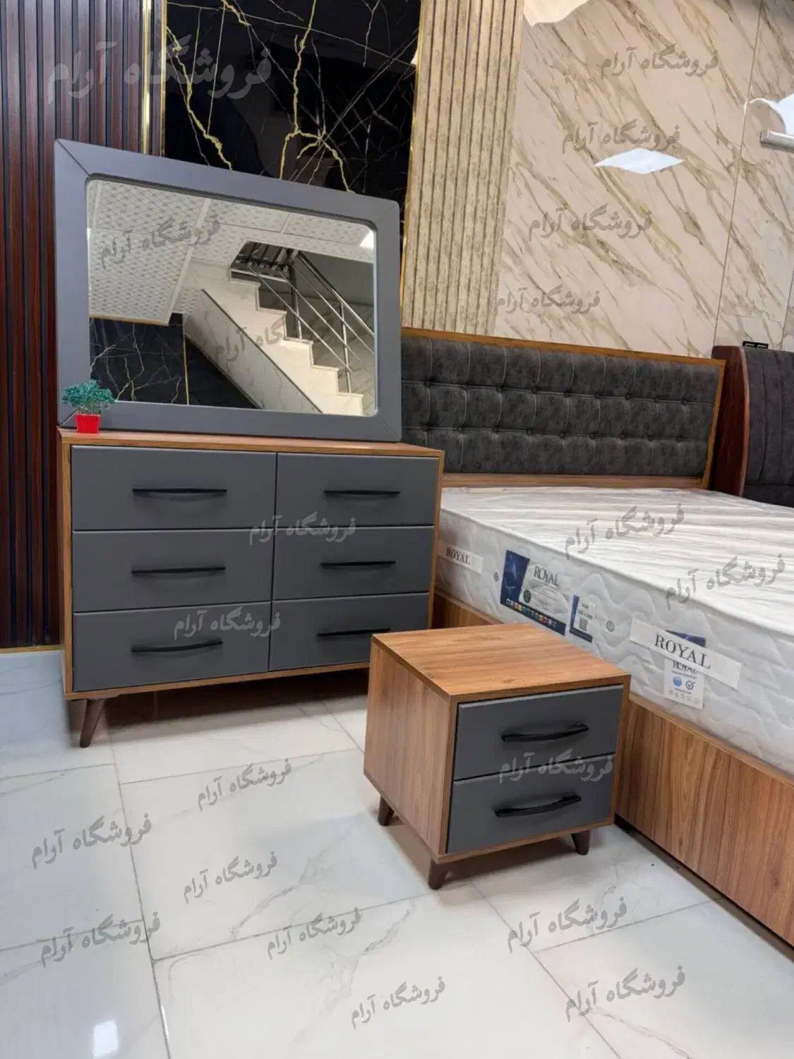 سرویس خواب کامل بهار/ تخت لمسه خور سایزبندی|تخت و سرویس خواب|کرج, شهرک بنفشه|دیوار