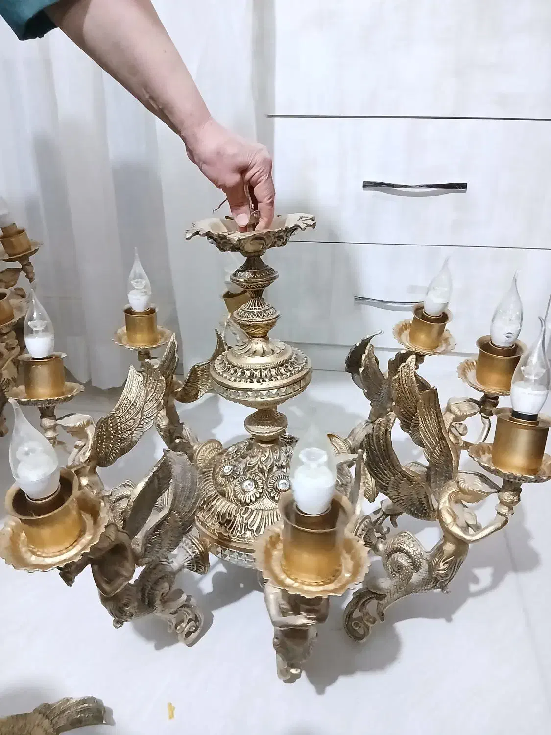 لوستر مجلل|لوستر و چراغ آویز|مشهد, شهید بهشتی|دیوار