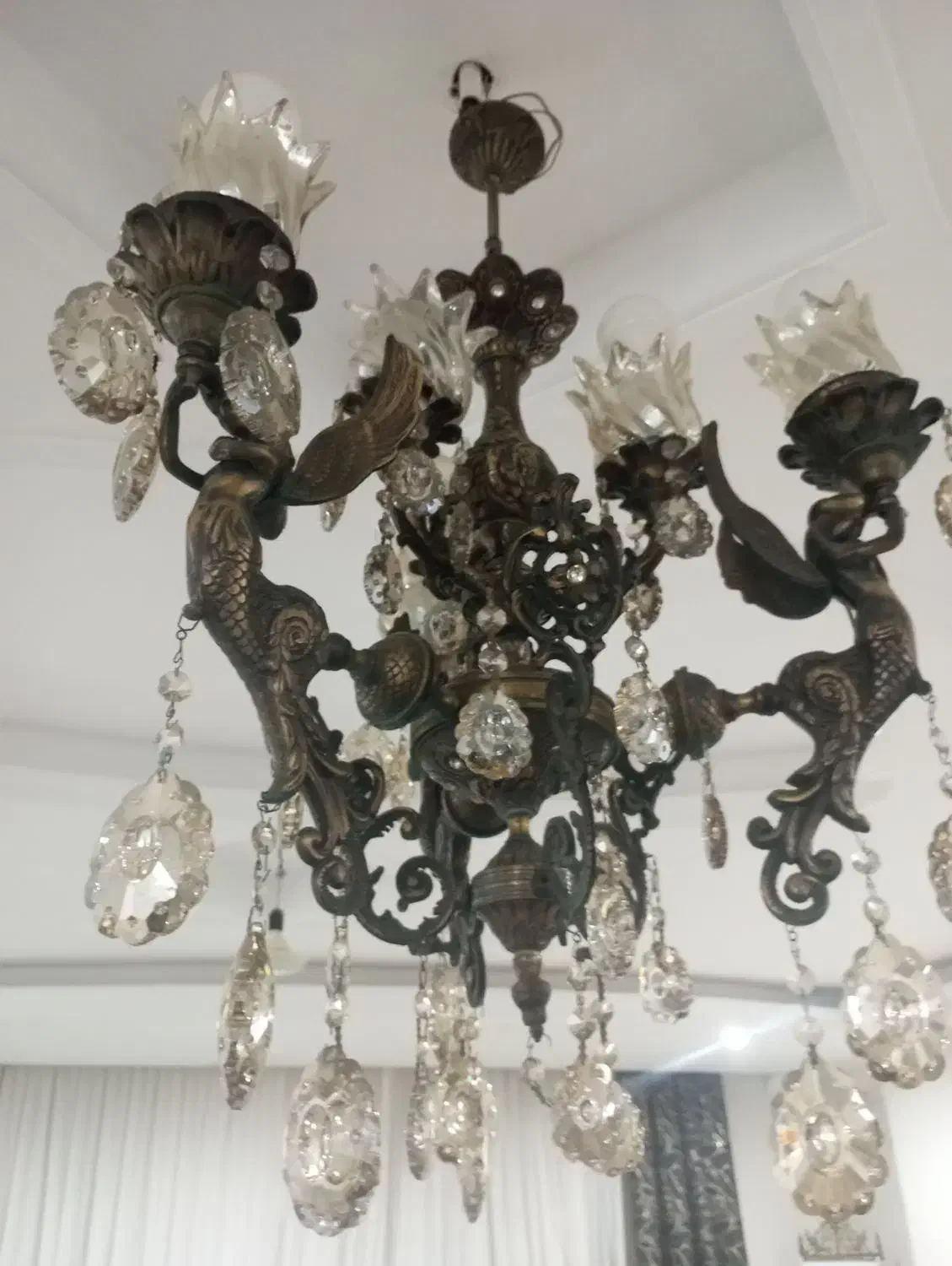 لوستر برنجی و دیوار کوب|لوستر و چراغ آویز|پاکدشت, پاکدشت (مامازند)|دیوار