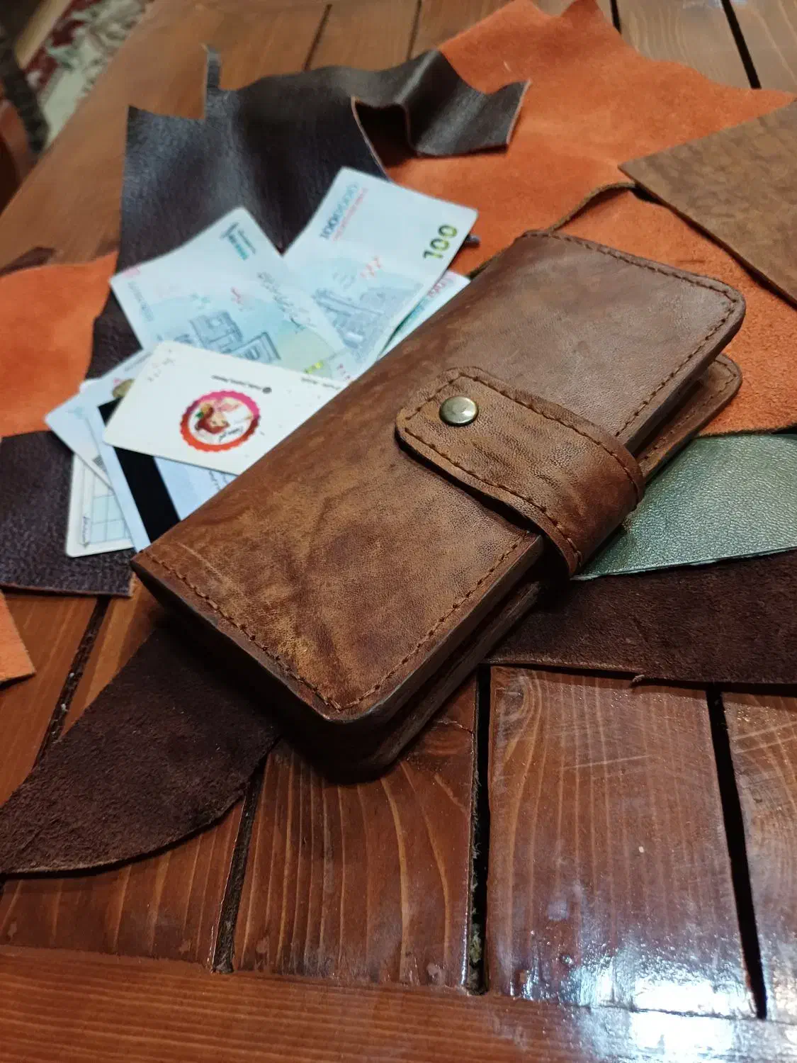 کیف پول چرم شتری|کیف، کفش، کمربند|رامسر, |دیوار