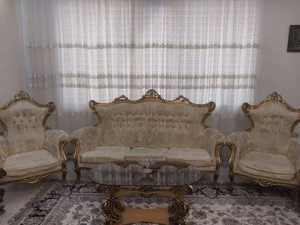 مبل ۹ نفره جنس چوب راش با جلو مبلی|مبلمان خانگی و میز عسلی|قزوین, |دیوار