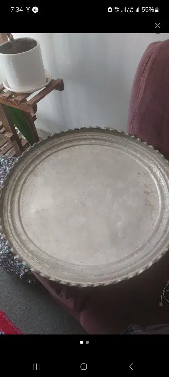 سینی قابلمه لگن (قده) مس|ظروف پختوپز|کرمان, |دیوار