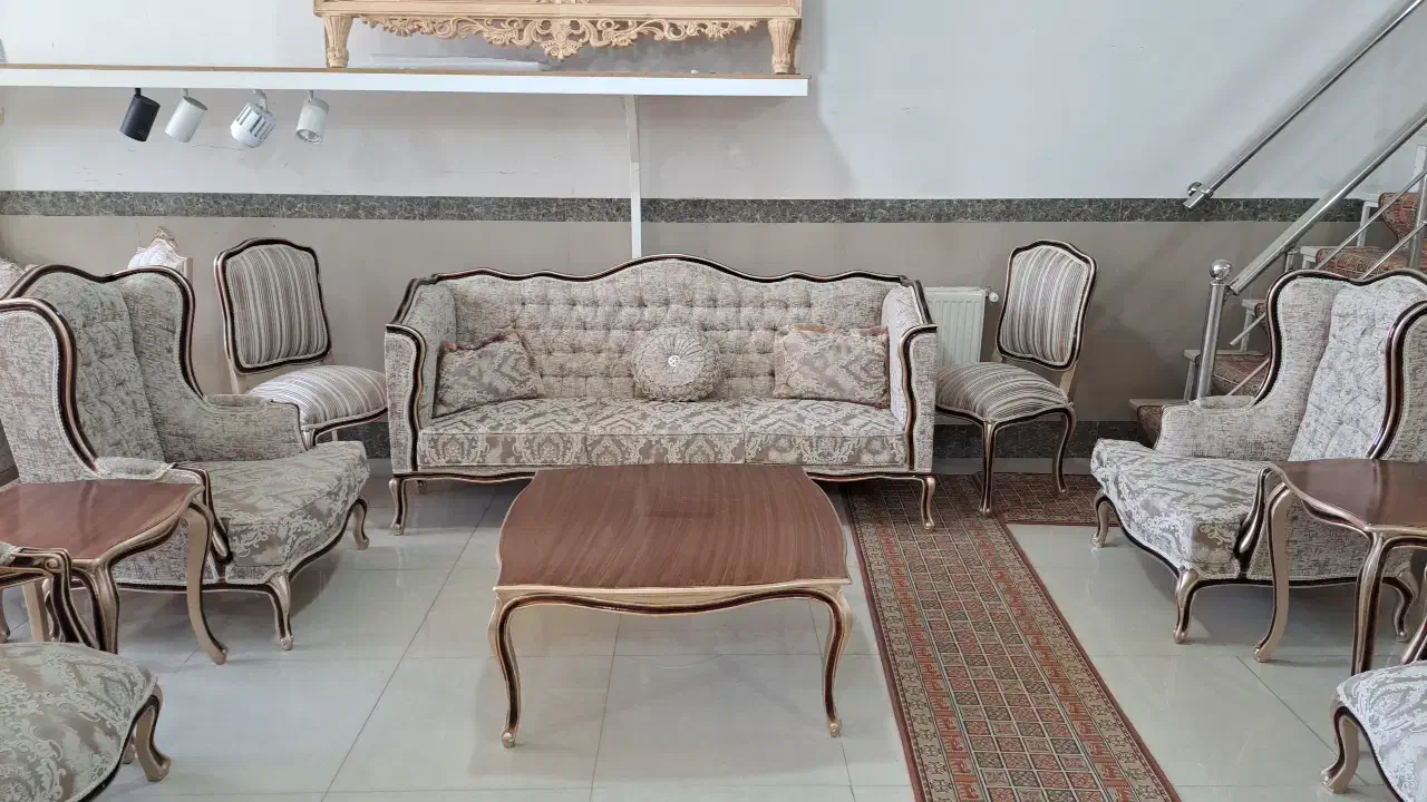 یک دست مبل ۹ نفره  کلاسیک کوئین|مبلمان خانگی و میز عسلی|اردبیل, |دیوار