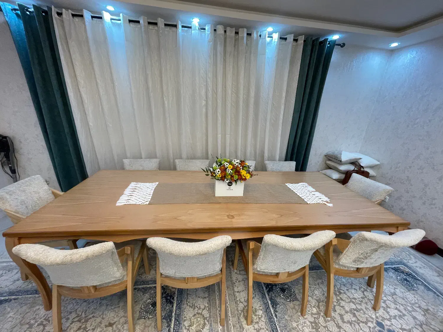 میز ناهار خوری ۱۰نفره|میز و صندلی غذاخوری|فولادشهر, مسکن مهر فولادشهر|دیوار