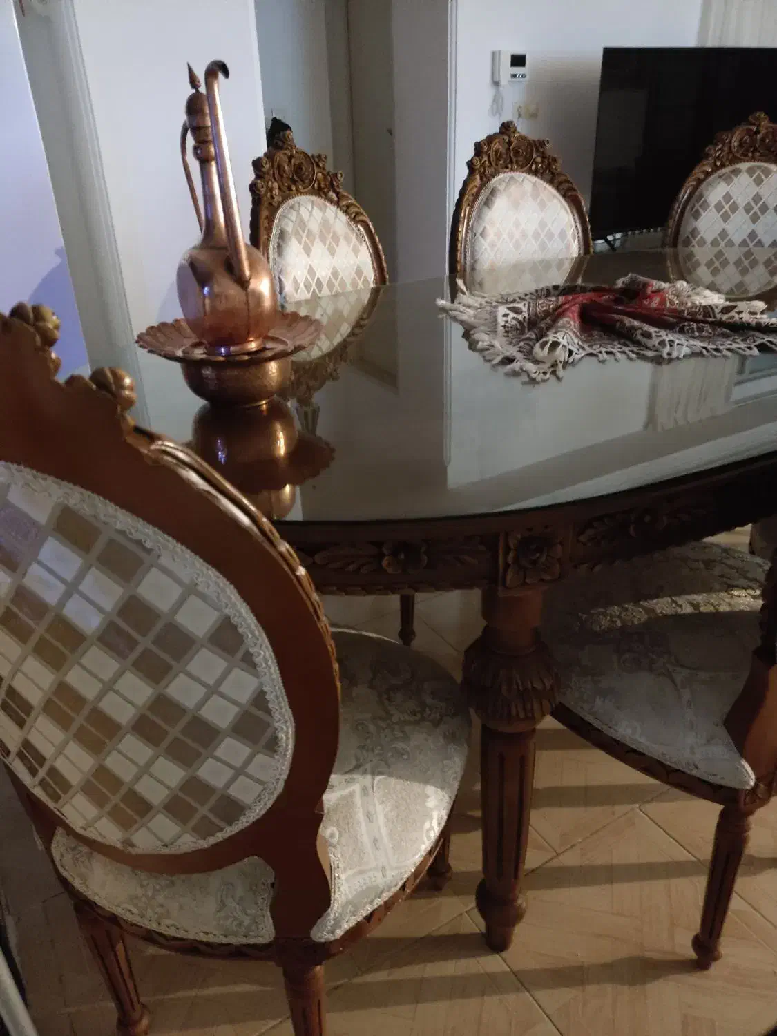 مبلمان سلطنتی چوب گردو ،با غذاخوری ۸نفره عتیقه|مبلمان خانگی و میز عسلی|تهران, چیتگر شمالی|دیوار